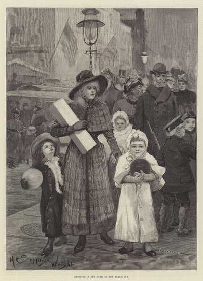 Faire du shopping à New York la veille du Nouvel An - Henry Charles Seppings Wright